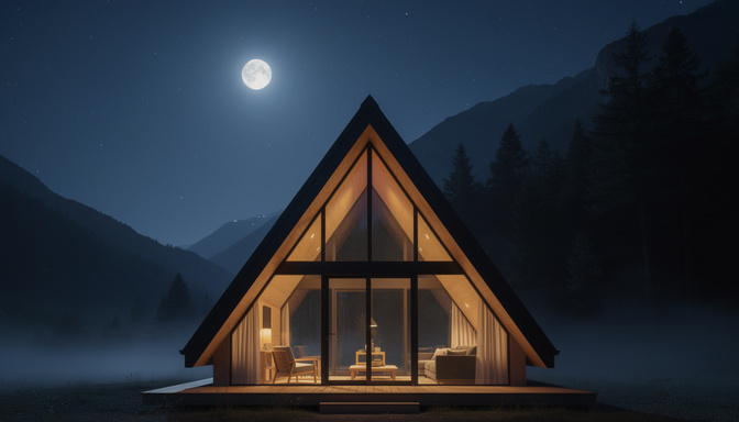 Casa A-Frame seara
